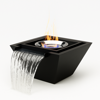 Obsidian Works Onyx Fall 30" Fire & Water Fountain